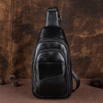 Meeste naturaalsest nahast rinnakott - pealmine kiht veisenahk, &uuml;le keha kantav, moekas, retro, mitmek&uuml;lgne, high-end stiil black
