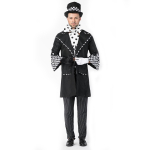Mustkunstniku Meeste &Uuml;htne &Uuml;likond Miim Chaplin Cosplay Lava Kost&uuml;&uuml;m one size fits all