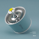 2.4L Lemmiklooma Kassi Dispenser Joogivee Purskkaev Aktiivs&ouml;efiltrid LED Automaatne S&ouml;&ouml;tur Konteiner USB Liides 2.4L