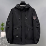 Suured suurused 4XL-11XL Talvised Soojad Mantlid Meestele Parkad Kapuutsiga Veekindlad Vabaaja &Uuml;lisuured Paksud Meeste Jakid 9XL must