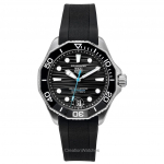 Tag Heuer Aquaracer Kummirihm Must Tihvtiketas Automaatne Sukeldujakell WBP5110.FT6257 300M Meeste Kell must
