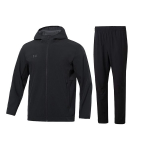 Under Armour T&otilde;mblukuga Kapuutsiga Minimalistlik Jakk Pingutusn&ouml;&ouml;riga Mugavad Stiilsed Pikad P&uuml;ksid Vabaaja Spordikomplekt Meeste komplektid Must 22600401-001+23600701-001 L