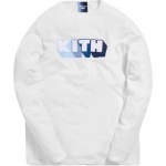 Kith X Bearbrick Logo Pikkade Varrukatega T-s&auml;rk Valge Unisex &Uuml;laosad KH3577-101 XS