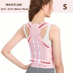 Naiste seljahoiaku korrigeerija &ndash; reguleeritav tugi &uuml;laselja/alaselja valu leevendamiseks, skolioosi, k&uuml;&uuml;raka, l&uuml;lisamba rindkere toetamiseks Small roosa