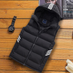 S&uuml;gis- ja talvine meeste paks, soe &uuml;hev&auml;rviline vabaajavest, kapuutsiga meeste puuvillane vest XXXXL