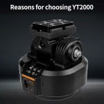 ZIFON YT2000 Mootoriga Pan Tilt Pea Elektriline PTZ Kuulpea Objekti J&auml;lgiv Hoidik Panoraamne Statiivipea 4,4 naela Kandev&otilde;ime must
