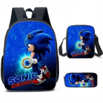Sonic algklassilapse koolikott kolmeosaline komplekt anime multifilmikott &otilde;lakott pliiatsikott 31-NMAOV
