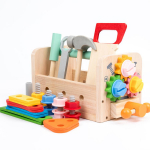 Laste t&ouml;&ouml;riistapink Puidust komplekt M&auml;nguasjad Montessori m&auml;nguasjad T&ouml;&ouml;pink Ehitusm&auml;nguasjad Hariduslikud m&auml;nguasjad J&otilde;ulu-s&uuml;nnip&auml;evakingitused poisid t&ouml;&ouml;riistakasti v&auml;rv