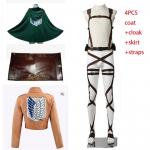 Shingeki No Kyojin Cosplay Kost&uuml;&uuml;m Uurimis&uuml;ksuse Keep &Uuml;likond Luure&uuml;ksuse V&ouml;&ouml;konksud Levi Mikasa Eren Jaeger T&auml;iskomplekt S