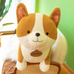 Q versiooni korgi pl&uuml;&uuml;sm&auml;ngu nukk v&auml;ike korgikoer koera nukk t&uuml;druk magav viskepadi armas suur lendav koer 25cm pruun