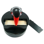 Oiseau de distribution de cure-dents - Automatique oiseau noir dore