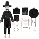 Film Kpop Demon Hunters Saja Boys Cosplay Kost&uuml;&uuml;m K-POP Saja Boys Jinu Halloweeni Peo Cosplay Komiksin&auml;ituse Kost&uuml;&uuml;m R&otilde;ivastus Kids 110