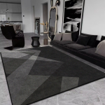 Kaasaegne geomeetriline dekoratiivne vaip elutuppa P&otilde;hjamaade suur alaKodu diivani k&otilde;rvale kohvilaudade mattPestav magamistoa vaip 60*90cm gray