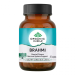Organic India Brahmi 60 kapslit Pakk 1 Vaimseks Terviseks M&auml;lu Fookus ja Ajufunktsiooni Toetuseks