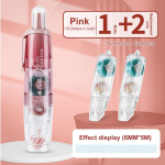 12 tk/komplekti l&auml;bipaistev t&auml;piv&auml;ljastus Kahepoolne teip Vahetatavad t&auml;itematerjalid K&auml;siraamat Punktliim Kirjatarbed Kooli kontoritarbed