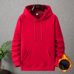 &Uuml;hev&auml;rvilised kapuutsid Meeste 12XL 10XL Suures suuruses kapuutsid S&uuml;gistalvine Paks fliisist kapuuts Meeste Suur 12XL Kapuutsiga Pullover Must S punane