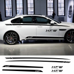 2 TK autoukse k&uuml;lgkorpuse kleebised Jaguar XF 250 260 DIY Sport Styling Auto tarvikud Vin&uuml;&uuml;lkile triipude komplekti sisekujundus Matt Black
