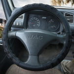 Black PU Leather Steering Wheel Covers for Car Bus Truck 36 38 40 42 45 47 50cm Diameter Auto Steering-wheel cover 36CM