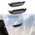 Carbon fiber Style Door Handles Bowl Cover Trim Decal Bezel for Dodge Challenger
