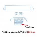 For Nissan Patrol Armada 2025 PPF Protection film Accessories Interior transparent TPU GPS Navigation Gear Panel Center Console with tools