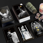 2025 Skull Black Tarot Autentne Rider Waite Premium Tarotipakett 78 kaarti 12x7CM 400g Kahekordne vaskpaber Mitmekeelne PDF-juhend