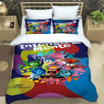koomiksimuster Inside Out Voodipesukomplektid Padjap&uuml;&uuml;r Laste tekikate voodikate komplekt voodipesu komplekt luksuslik s&uuml;nnip&auml;evakingitus 100x135cm-2pcs