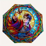 1 tk vitraaž Harry Potter tuulekindel automaatne vihmavari, kerge naistele/meestele, t&auml;iuslik j&otilde;ulukingitus a0811256