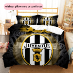 Juventus F.C. Musteriga voodipesu tekikomplekt Kodu kaunistamine Kingitus (1 * tekikott + 2 * padjap&uuml;&uuml;r ilma t&auml;idiseta) 135x200cm