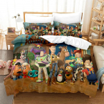 Multikas Toy Story Tekikott Padjap&uuml;&uuml;r Voodipesukomplekt T&auml;iskasvanu Poiss T&uuml;druk Magamistoa Kaunistus Laste Kingitus &Uuml;he- Kahekohaline Suur Suurus 150*200cm 3pcs