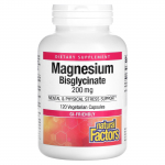 Natural Factors, Magneesiumbisgl&uuml;tsinaat, 200 mg, 120 taimetoidukapslit