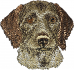 German Wirehaired Pointer - dog-shaped patch, embroidered patch, unique decoration for Art-Dog backpack