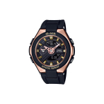 CASIO Naiste BABY-G Must Kell MSG-400G-1A1 MSG-400G-1A1 Black Gold Watch Dial