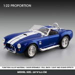 Simulatsioon 1:22. skaala klassikaline Shelby AC Cobra sulamist auto mudel heliga ja tuledega kollektsiooniks valu metallist miniatuurne auto
