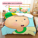 Caillou Muster Voodipesu Tekikomplekt Kodu Kaunistamine Kingitus (1 * tekikott + 2 * padjap&uuml;&uuml;ri ilma s&uuml;damikuta) 135x200cm