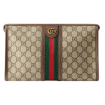 Gucci Ophidia seeria logoriba Web-l&otilde;uend ja nahast tualett-kott-rahakott Meeste kotid Eebenipruun 598234-96IWT-8745 Basic Set (Bag+Dust Bag)