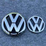 VOLKSWAGEN VW 2026 jaoks Uus 2 tk 135mm 110mm Auto Esiv&otilde;re Embleem ja Tagaluugi Embleemi Kate Logo Auto Stiil Golf 6 MK6 2009 jaoks