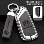 VW Tsingisulamast Nahast Auto Nutikas Puldi V&otilde;tmehoidja Kaanega Kaitsja Kest VW Volkswagen Golf 8 MK8 Leon V&otilde;tmehoidja Tarvikule gray