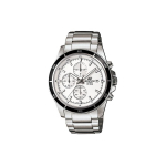 Casio Edifice Series Klassikaline Kolme Silmaga Kronograaf Kvartsliikumine Roostevabast Terasest K&auml;ev&otilde;ru Kell Meeste Kellad Valge EFR-526D-7AV Regular Watch Box,Silver Strap