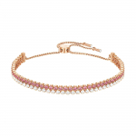 Swarovski Roosa Kuld Kahekordne Rida Teemant Pehme S&auml;delev K&auml;ev&otilde;ru Naiste ehted 5224179 Rose Gold,F