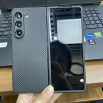 YTF-carbon p&auml;ris s&uuml;sinikkiust &uuml;mbris Samsung Galaxy Z Fold 6 jaoks Aramid-kiud Ultra-&otilde;huke kukkumisvastane Z Fold 5 telefoni kate For Z Fold 6
