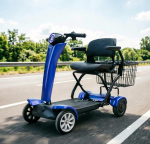 CE-sertifikaadiga kokkupandav liikumisscooter | 500W v&otilde;imsus, 50 km s&otilde;iduulatus | 4 ratast, topeltketaspidurid ja LED-tuled - &Uuml;limalt ohutu eakatele 36V20AH sinine