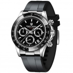 Pagani Design SEIKO Kvarts Daytona keraamilise riietusroostevabast terasest safiiriga PAGANI DESIGN Meeste k&auml;ekell, Jaapani-tehtud mehhanism, Kronograaf, korpus, must