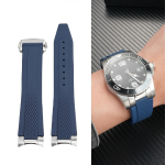 Kvaliteetne fluooritud kummist kellarihm 21 mm Longines hydroconquest L3 Conquest Sports Sukeldumiskella rihm+Metallliides 21mm-width gray