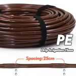 1/4 4/6mm Pruun PE Voolik Tilguti Emitter Aia Kasvuhoone Kastmiseks Muru P&otilde;llumajanduslik Niisutus Tilguti Vahekaugus 25cm 1/4''&30m-100FT