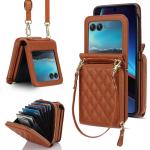 Mitme piluga kokkupandav rahakott diagonaalse paelaga Kettkott Motorola Razr60 Ultra Razr 60 50 Ultra 40 Moto Razr jaoks Kate Motorola Razr 2025 brown