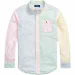 Polo Ralph Lauren Vabaaja s&auml;rk V&auml;rviplokkide disain Triibuline Pikkade varrukatega &Uuml;he n&ouml;&ouml;pidega krae Laste pluusid 323B13800-001