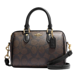 Coach Rowan 18 Klassikaline Monogramm T&otilde;mblukuga Sulgemine Mini &Otilde;lakott Crossbody K&auml;ekott Naiste k&auml;ekott Pruun Must CH469-IMAA8 Gift Box Sets (Basic Set+Black Box) gray