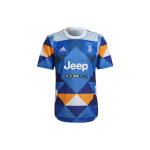 Adidas Juventus 21/22 hooaja l&uuml;hikeste varrukatega jalgpallis&auml;rk koost&ouml;&ouml;s Eduardo Kobraga, meeste topid, sinine HM6516 S