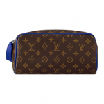 Louis Vuitton Dopp Kit Logoga T&otilde;mblukuga Monogramm Macassar Kaetud L&otilde;uend Tualetitarvete kott Meeste tualetitarvete kott Indigo M12642 Basic Set (Bag+Dust Bag)