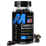 Kreatiinmonoh&uuml;draat 3000 mg Toidulisand, Kreatiinpiruvaadiga, 120 pehmet kapslit pudelis 120 Capsules black